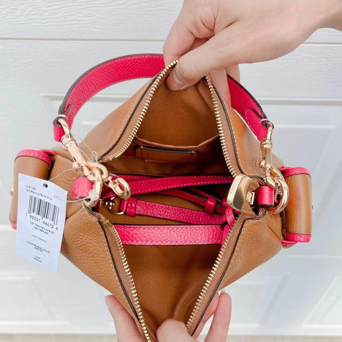 Coach C8156 Pennie Shoulder Bag 25 In Penny/Bold Pink Coach C8156 Pennie Shoulder Bag 25 In Penny/Bold Pink